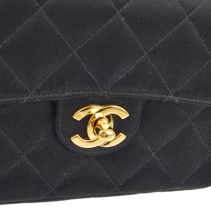 Chanel 1994-1996 Satin Mini Classic Square Flap Handbag