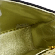 Chanel Black Satin Mini Classic Square Flap Handbag