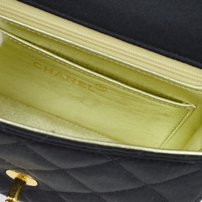 Chanel 1994-1996 Satin Mini Classic Square Flap Handbag