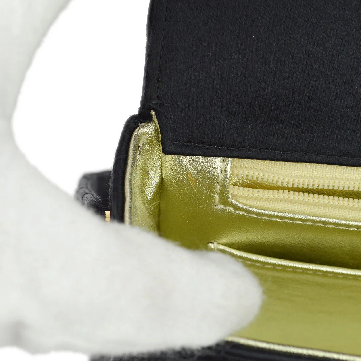 Chanel 1994-1996 Satin Mini Classic Square Flap Handbag