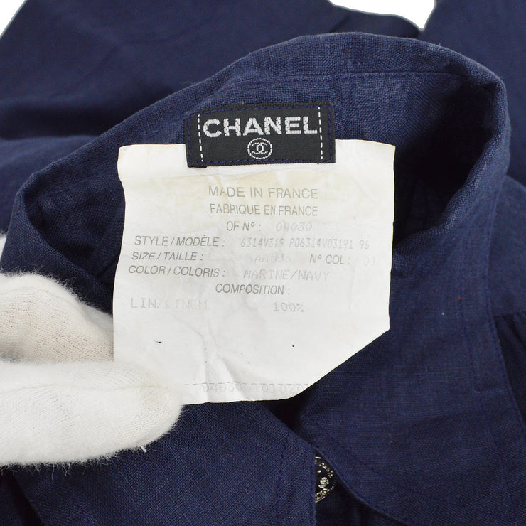 Chanel Blouse Shirt Navy
