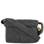 Chanel 1991-1994 Gray Felt Shoulder Bag
