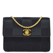 Chanel 1986-1988 Satin Straight Flap Shoulder Bag