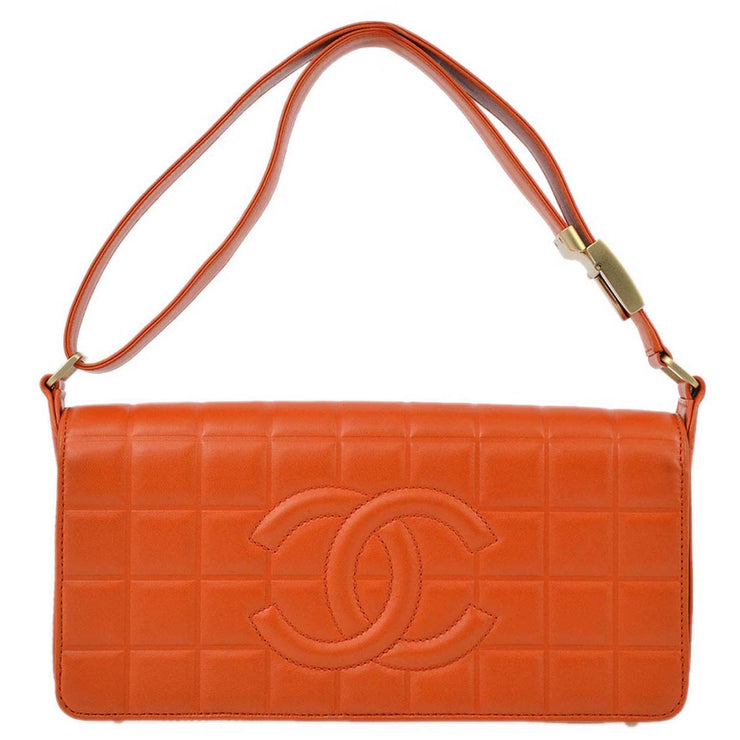 Chanel 2003-2004 Lambskin Choco Bar Shoulder Bag