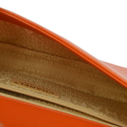 Chanel Orange Lambskin Choco Bar Shoulder Bag