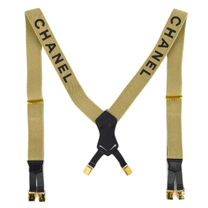 Chanel Beige Suspenders Small Good