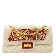 Chanel White Paris-Moscow 2.55 Medium Classic Double Flap Bag