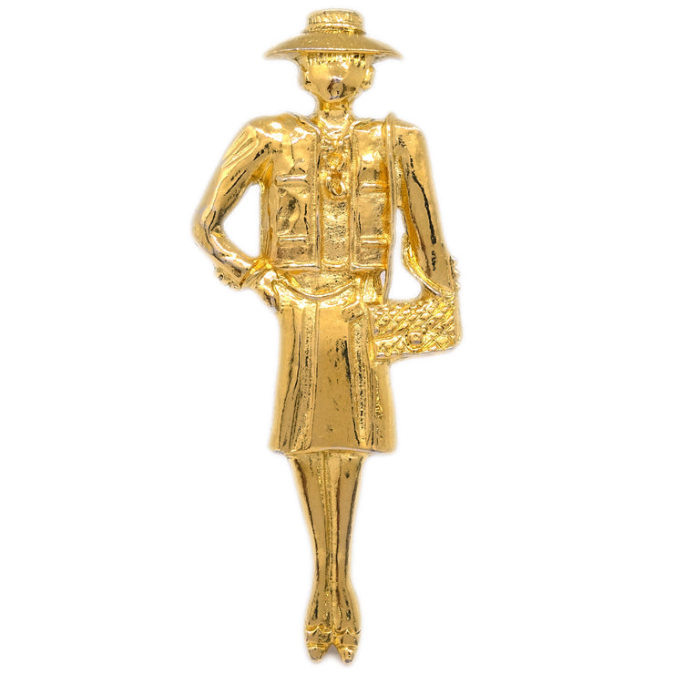 Chanel Gold Mademoiselle Brooch Pin