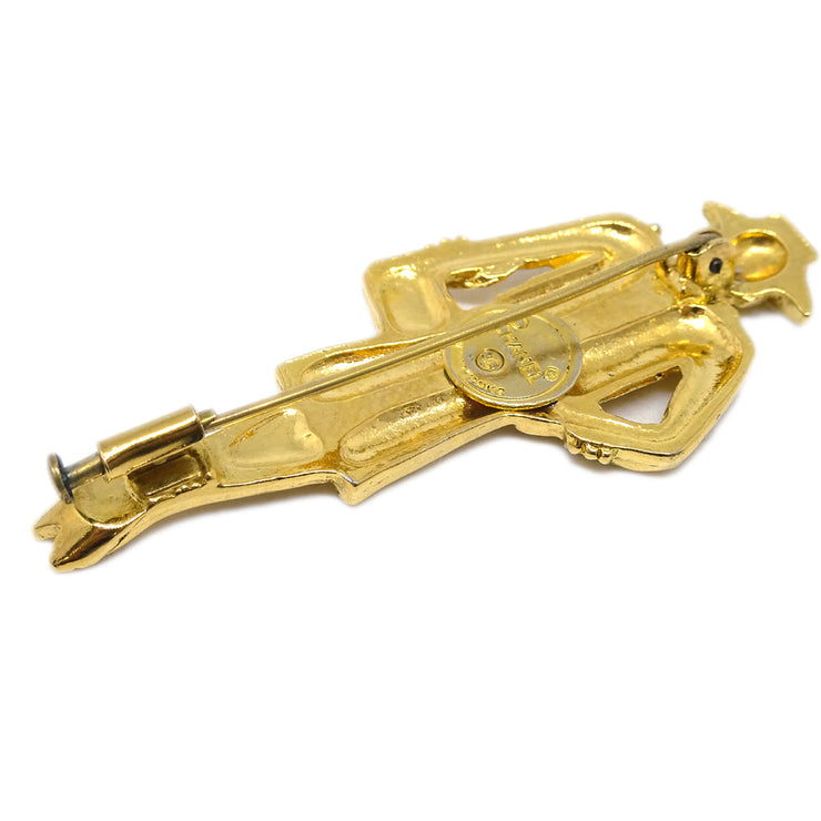 Chanel Gold Mademoiselle Brooch Pin