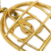 Chanel Gold Birdcage Dangle Earrings Clip-On 93A