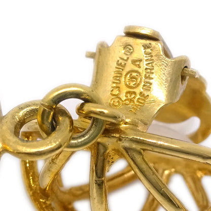 Chanel Gold Birdcage Dangle Earrings Clip-On 93A