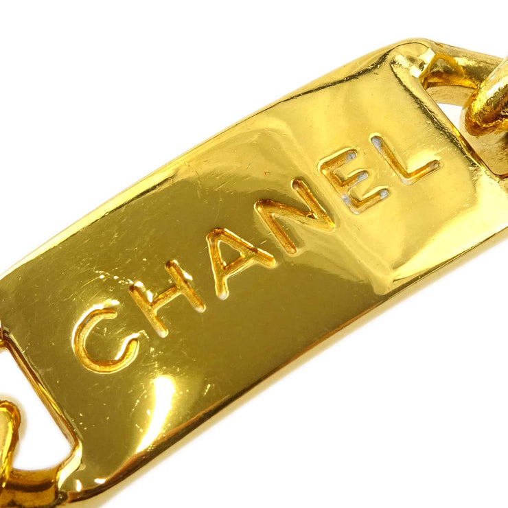 Chanel Gold Red Medallion Chain Belt Small Good