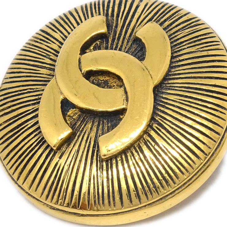 Chanel Gold Medallion Brooch Pin 1136