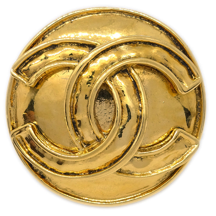 Chanel Gold Medallion Brooch Pin 94P