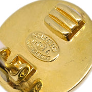 Chanel Gold Button Turnlock Earrings Clip-On 97A