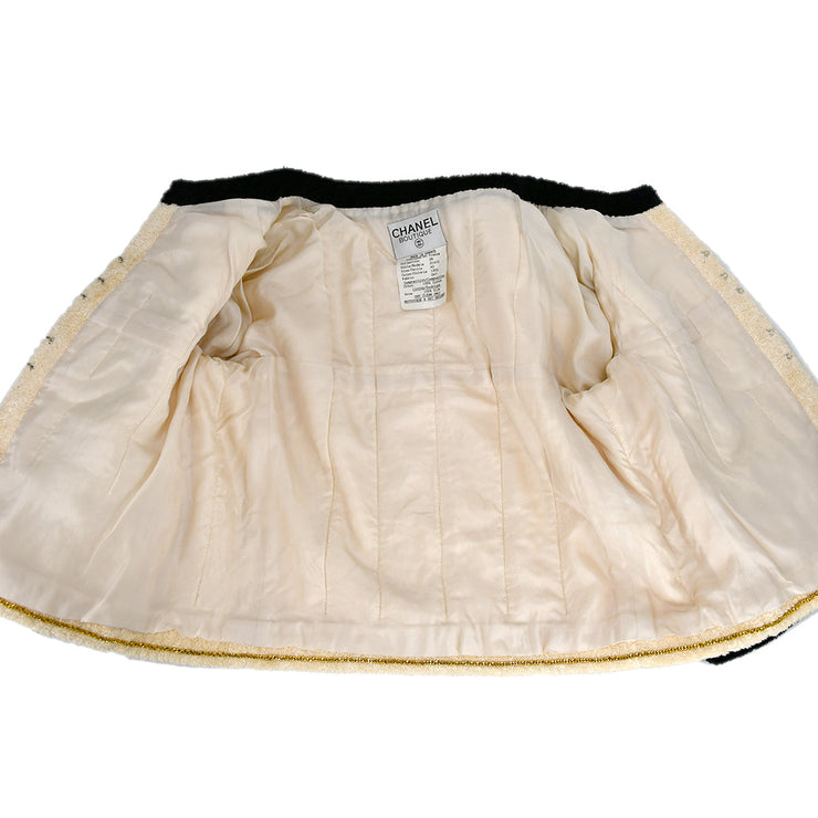 Chanel Setup Jacket Skirt Ivory 28 #40