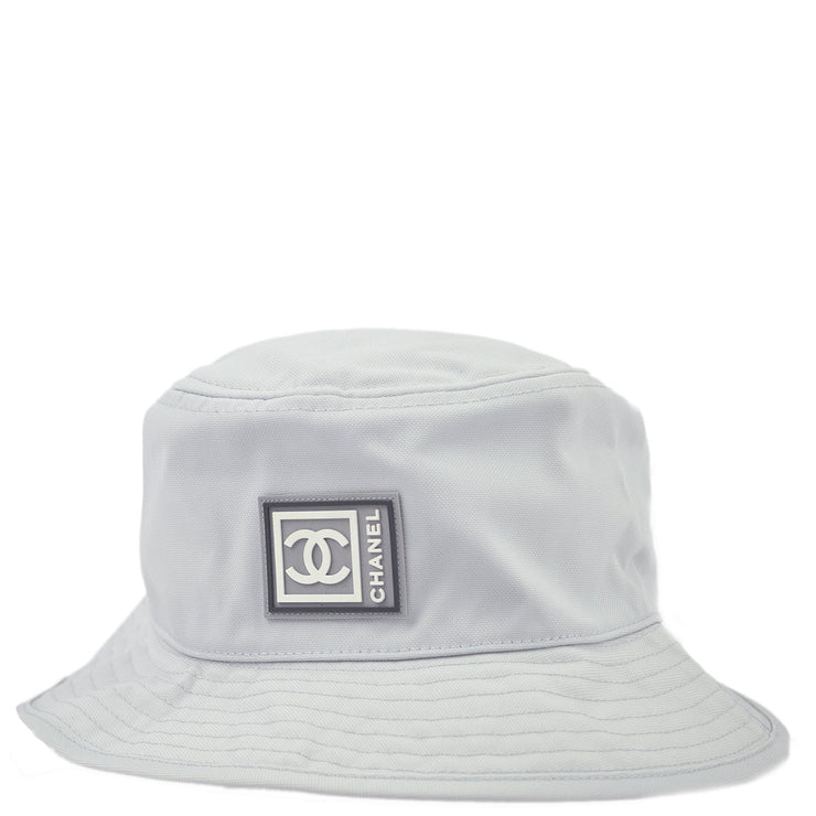 Chanel Sport Line Bucket Hat Gray #M Small Good