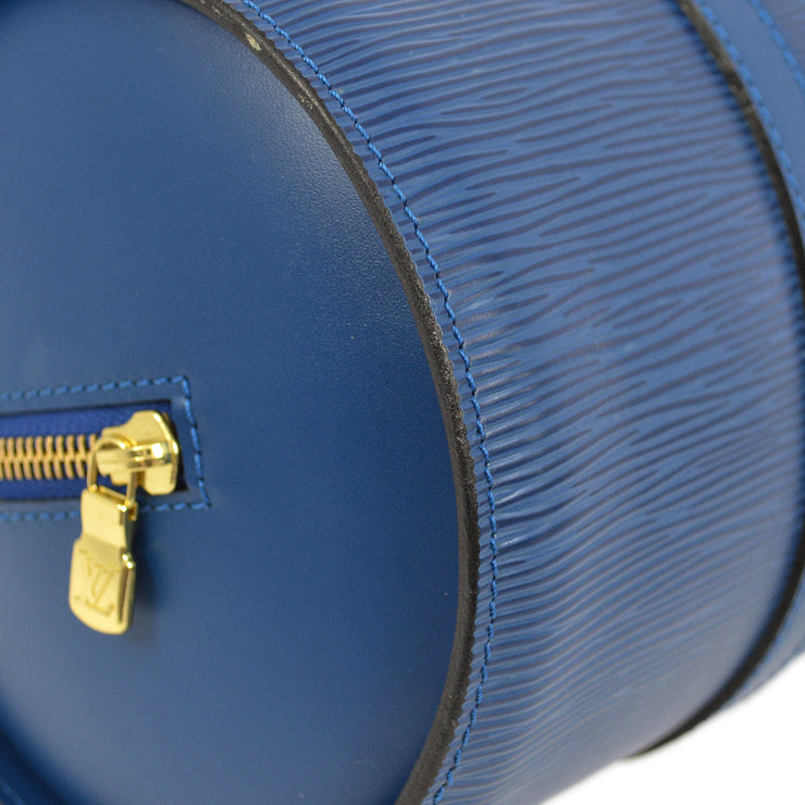 Louis Vuitton Blue Epi Soufflot Handbag M52225