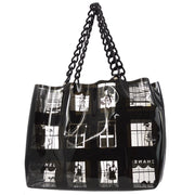 Chanel 2003-2004 Vinyl Window Tote Handbag
