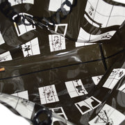 Chanel Black Vinyl Window Tote Handbag