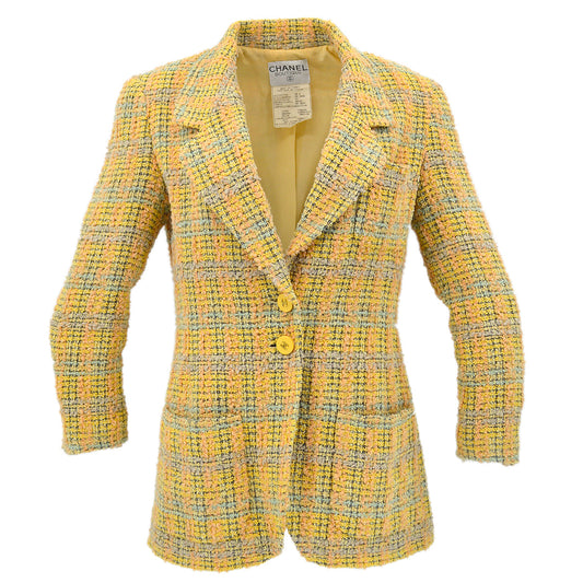 Chanel Fall 1994 single-breasted tweed jacket #42
