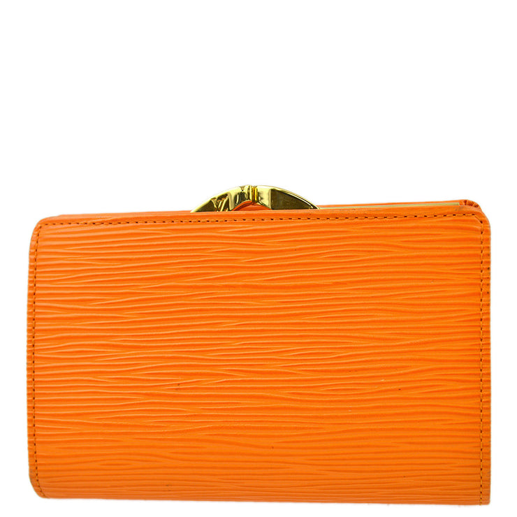 Louis Vuitton Orange Epi Portefeuille Viennois M6324H