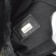 Chanel Black Fur Tote Handbag