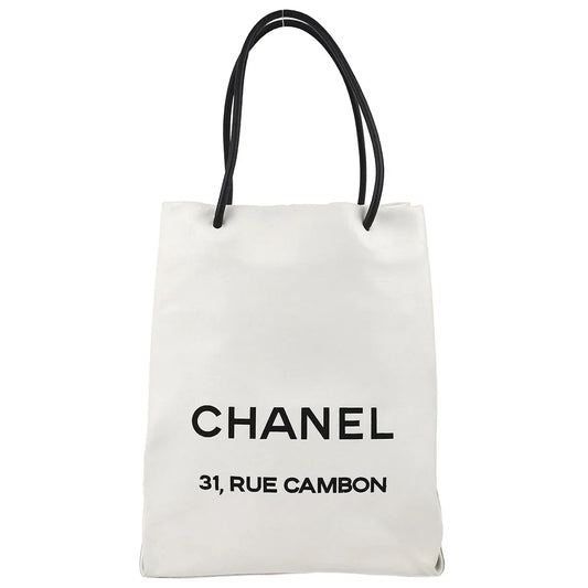 Chanel * 2008-2009 White Calfskin Essential Tote Handbag