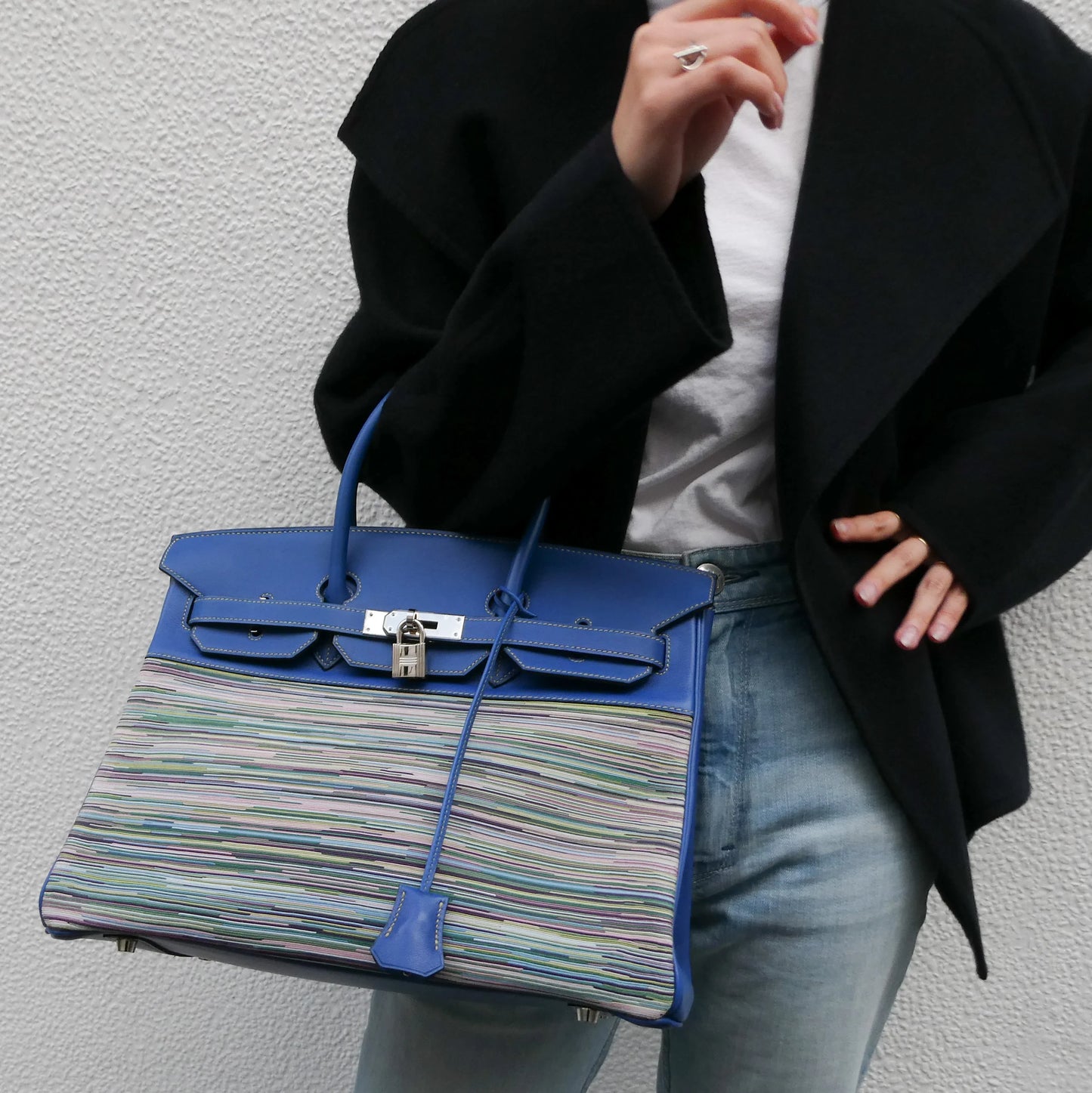 HERMES 2002 Birkin 35 Vibrato Blue France