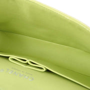 Chanel * Light Green Lambskin Medium Classic Double Flap Shoulder Bag