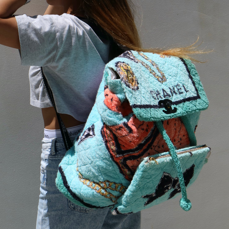 Chanel Denim Urban Spirit Backpack - Orange Backpacks, Handbags - CHA807254