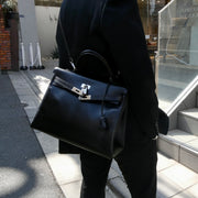 HERMES 1999 KELLY 35 RETOURNE Black Box Calf