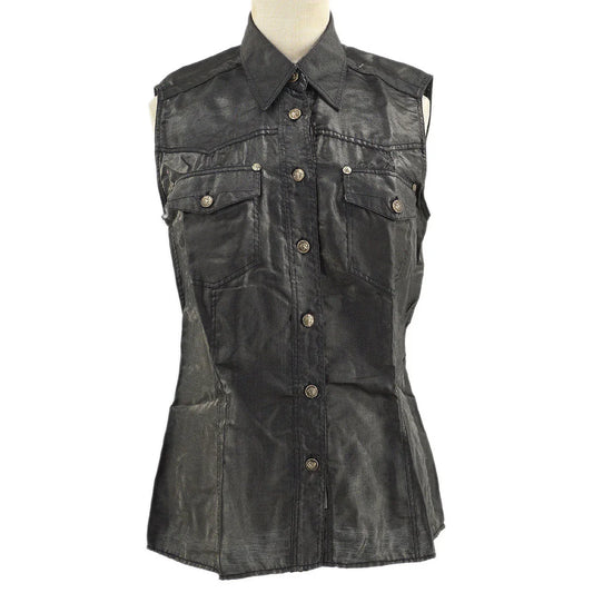 VERSACE metallic sleeveless shirt #S