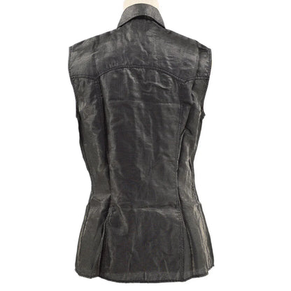 VERSACE metallic sleeveless shirt #S