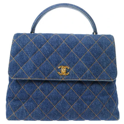 Chanel 1996-1997 Denim Quilted Kelly 30