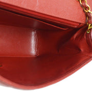 Chanel 1991-1994 Red Caviar Medium Diana Flap Bag