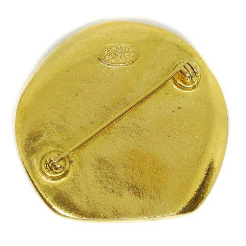Chanel CC Logos Brooch Pin Corsage Gold 96P