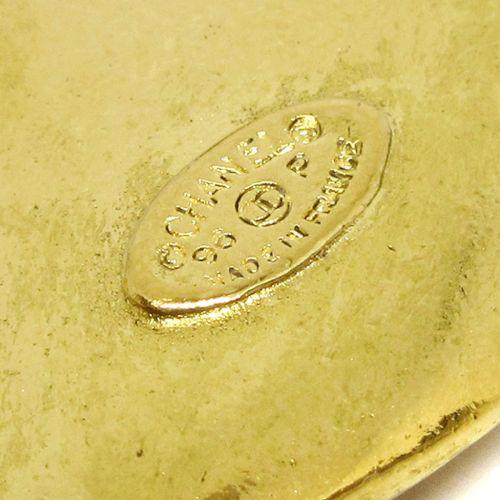 Chanel CC Logos Brooch Pin Corsage Gold 96P