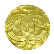 ★Chanel CC Logos Medallion Brooch Gold 94a