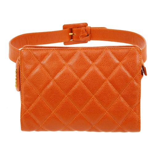 Chanel Bicolore Bum Belt Bag Purse Pouch Red Lambskin Leather 75/30 Auction