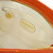 香奈儿（Chanel）1996-1997橙色鱼子酱缝皮带＃75