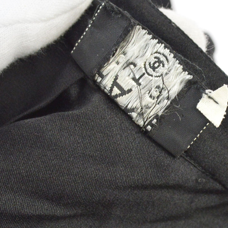 CHANEL V-neck CC Logos Button Long Sleeve Tops Shirt Black