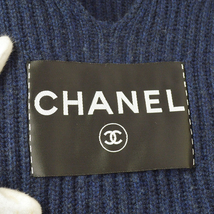 CHANEL 2008 logo patch knitted dress #34