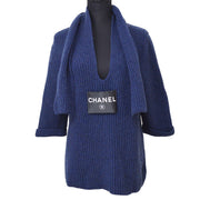 CHANEL 2008 logo patch knitted dress #38