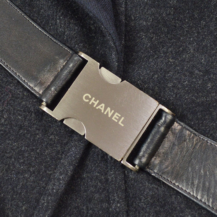 CHANEL 2000 Fall notched lapel side-buckle jacket #42