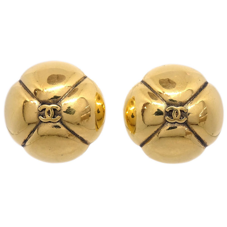 CHANEL 1986-1994 Earrings Gold 2336