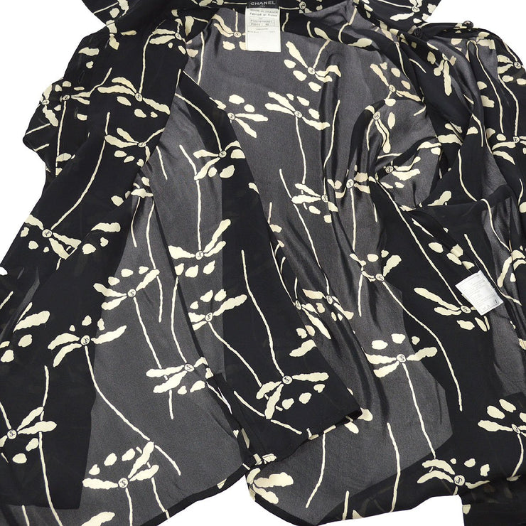 CHANEL 1998 floral print silk shirt #42