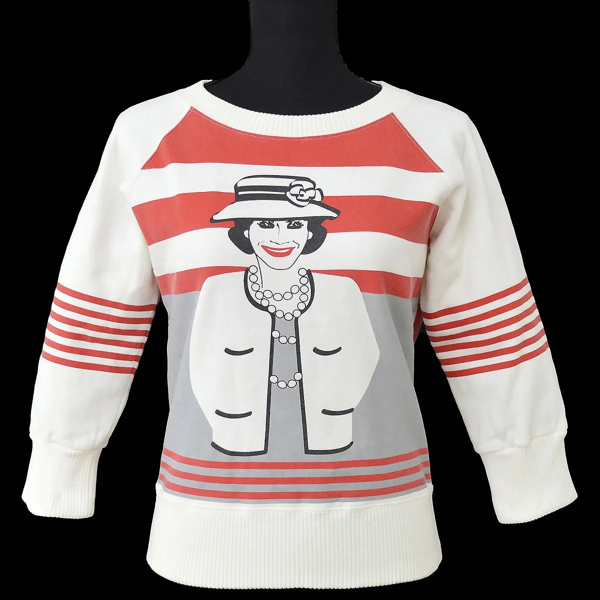 CHANEL 2001 Fall Mademoiselle print sweatshirt #38