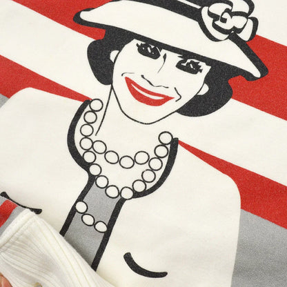CHANEL 2001 Fall Mademoiselle print sweatshirt #38