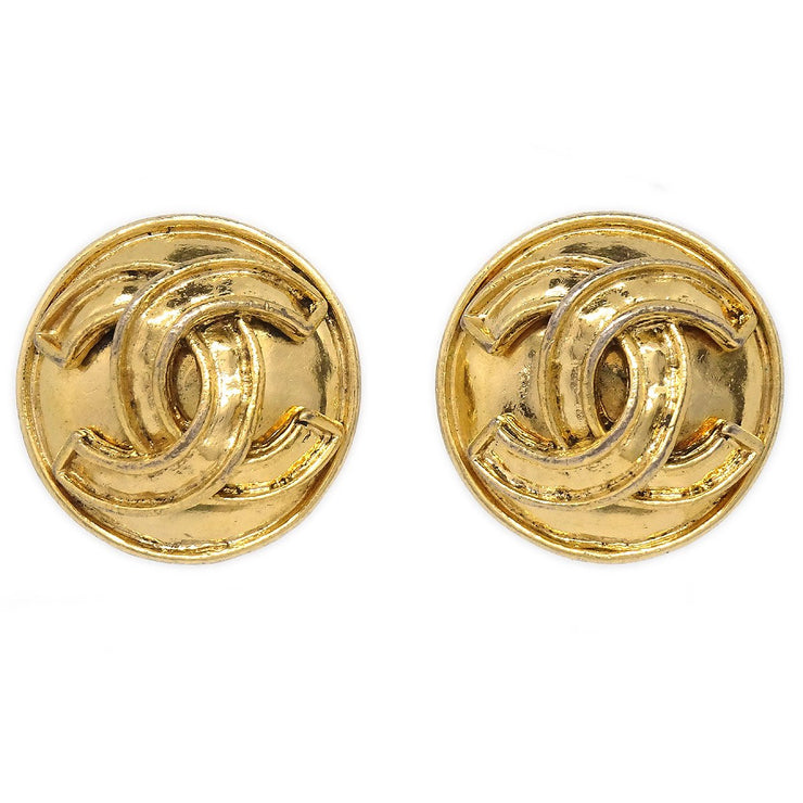 CHANEL 1994 Round CC Earrings Small